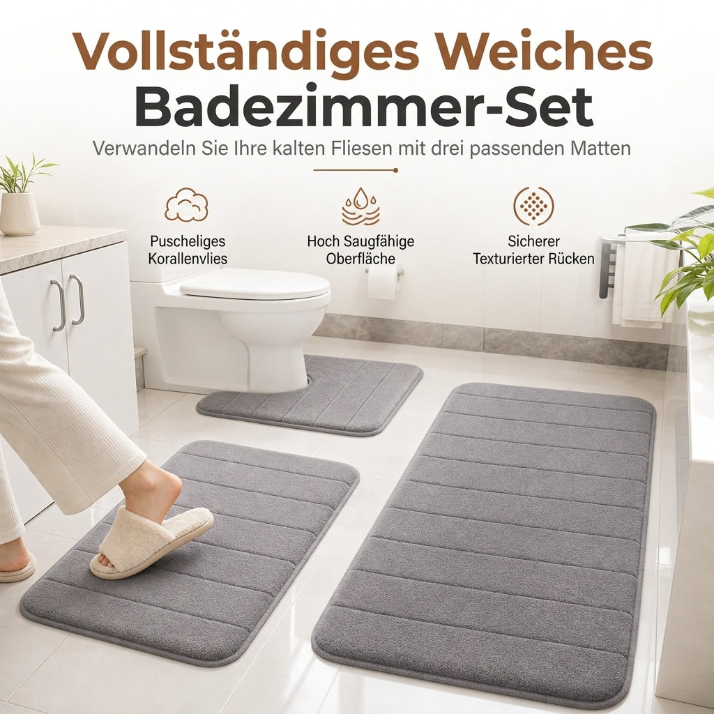 Gesteppte Badezimmer-Fußmatte