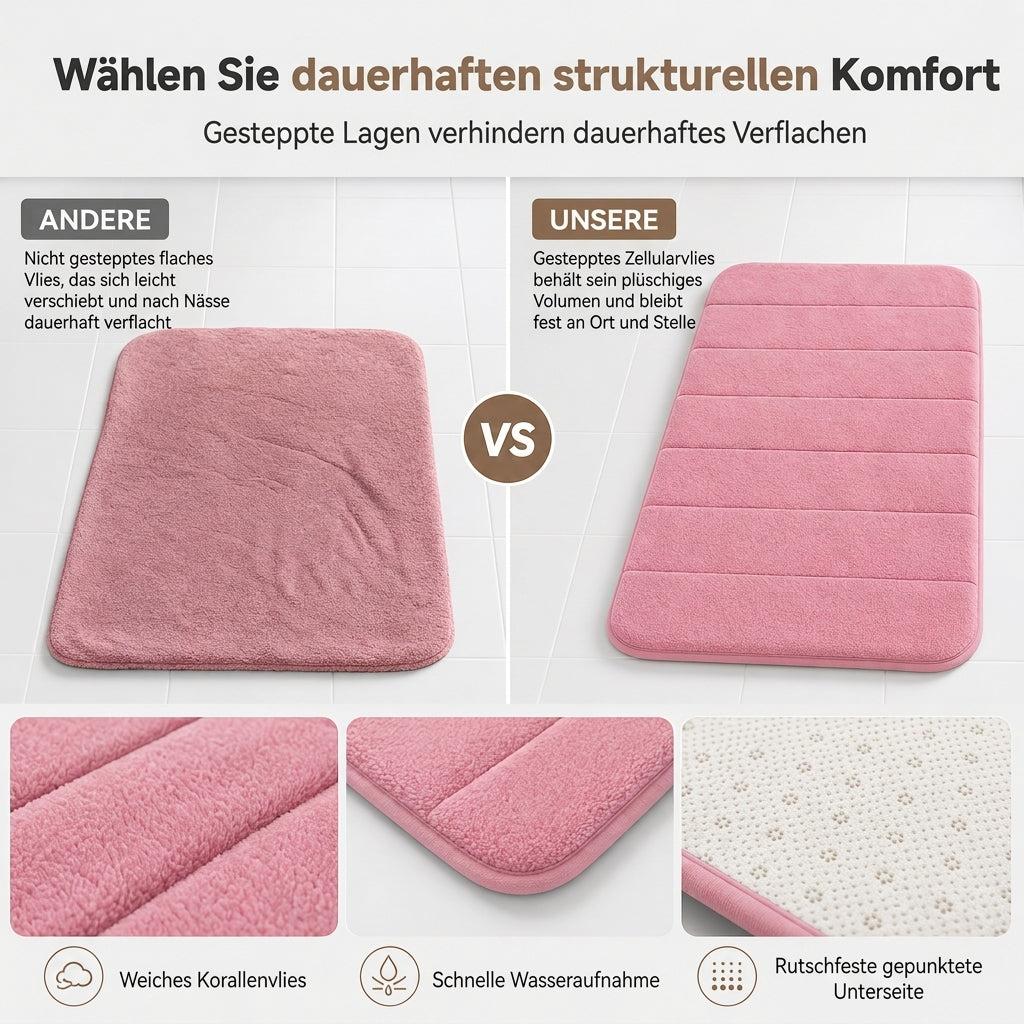 Gesteppte Badezimmer-Fußmatte