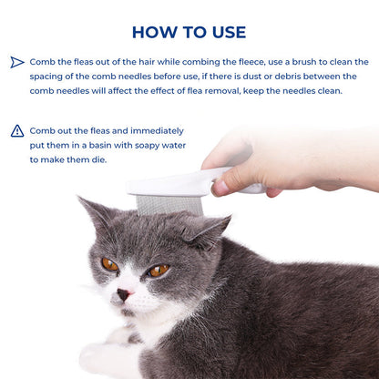 Multifunktionaler Tierhaarkamm zur Entfernung von Floh- und Tränenflecken