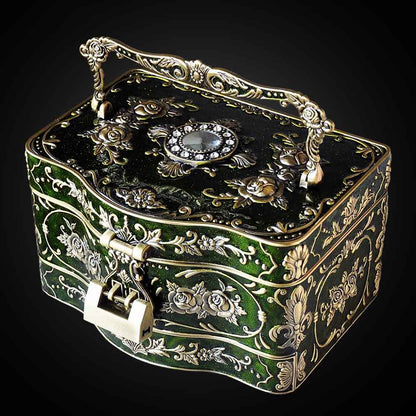 Handgefertigte Vintage Exquisite High-End-Schmuck Aufbewahrungsbox mit drei Lagen