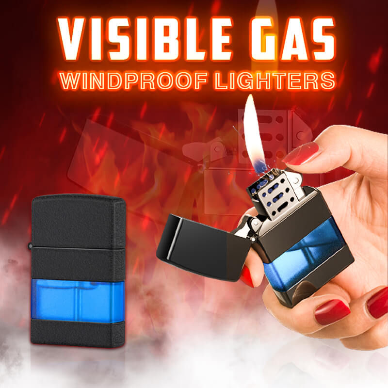 🔥Weihnachten Hot Sale🔥Sichtbares Gas Windproof Feuerzeuge（50% RABATT）