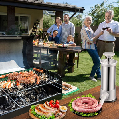 🔥Letzter Tag Promotion - 49% OFF💥Wurstfüller mit 4 verschiedenen Größen Füllrohre