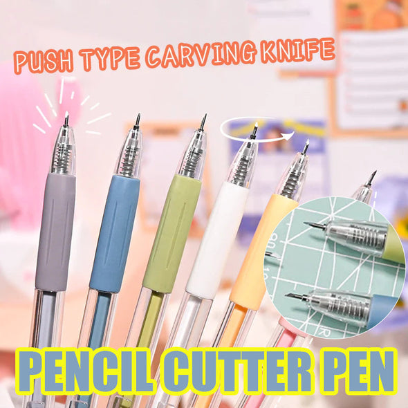 Cartoon-Muster Student Utility Knife Pen（1Set/6 Pcs)