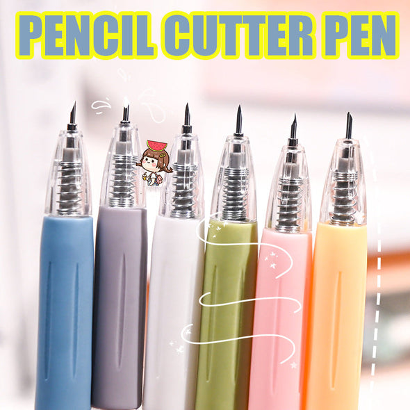 Cartoon-Muster Student Utility Knife Pen（1Set/6 Pcs)