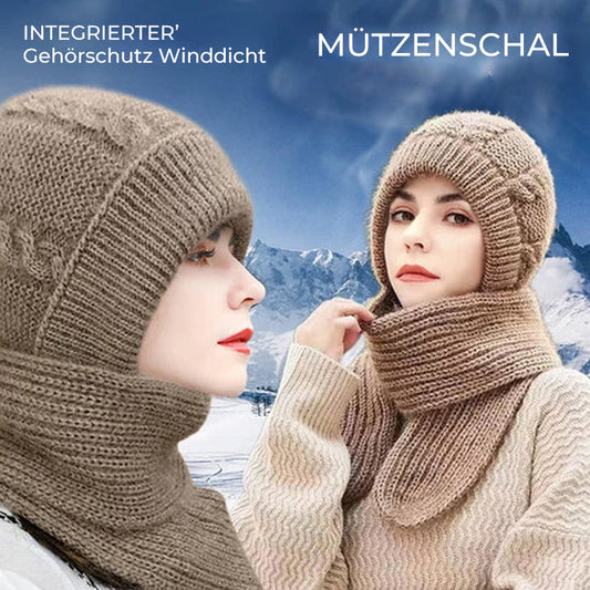 🎅✨ Weihnachtsausverkauf🎅✨Damen Verdickter Warmer Einteiliger Hutschal✨