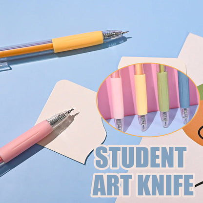 Cartoon-Muster Student Utility Knife Pen（1Set/6 Pcs)