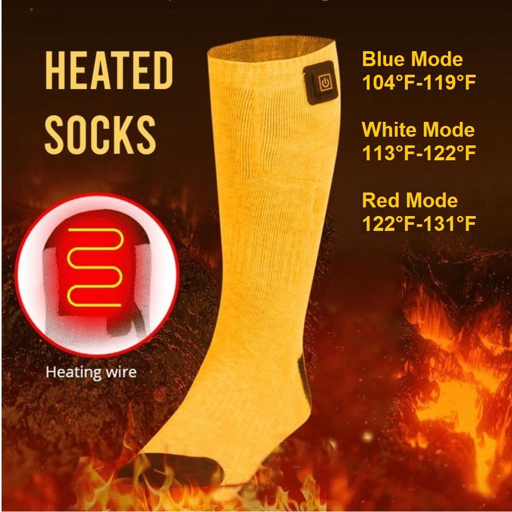 Erhitzte Socken mit einstellbarer Temperatur - verbesserte Batterien - Unisex