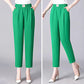 Solide elastische Damenhose mit hoher Taille und schmal zulaufendem Bein