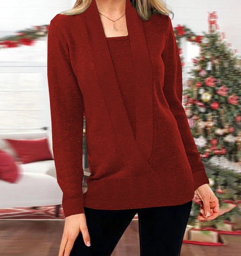 ✨🎅Weihnachtsverkauf 50% OFF🔥🎁  NEU Frauen Einfarbige Pullover Cropped Strickpullover