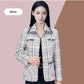 【Elegantes Geschenk für ihren】 Frauenhundstooth Print Blazer