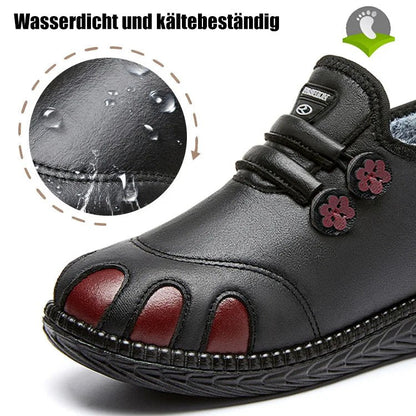 Bestes Geschenk 🎅Echtes Leder verdickte warme flache Schuhe