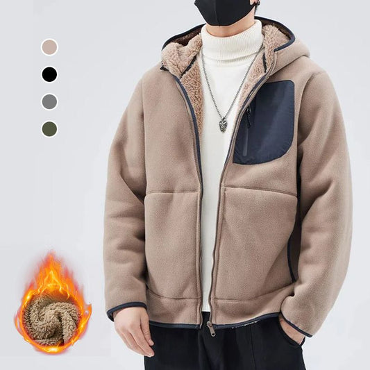 🎁Hooded Cardigan im verdickten künstlichen Kaschmir für Männer - Tolles Geschenk