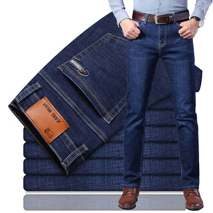 👖[Kostenloser Versand] Herren Stretch High Waisted Faux Velvet Gefüttert Warme Jeans