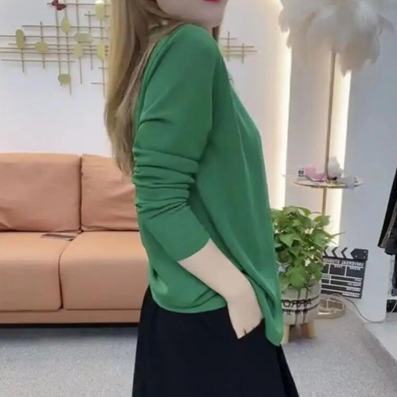 🎁[Perfektes Geschenk] Zweiteiliges Damen-Strickshirt aus Kunststrick – Eleganz und Komfort in einem