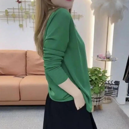 🎁[Perfektes Geschenk] Zweiteiliges Damen-Strickshirt aus Kunststrick – Eleganz und Komfort in einem