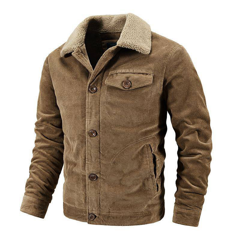 Trendy Revers Winter Warme Herrenjacke