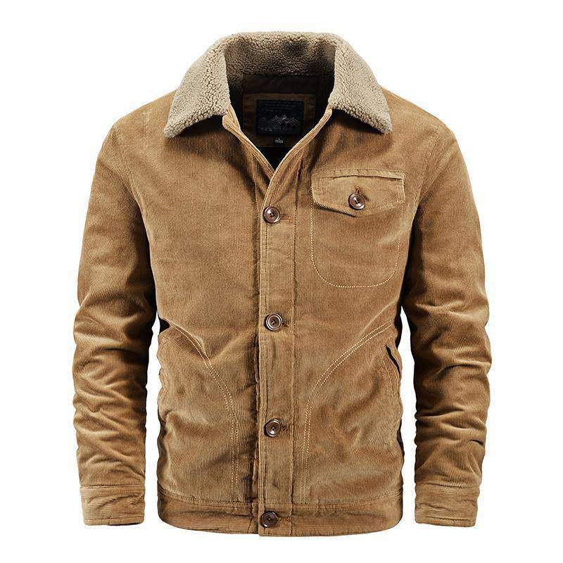 Trendy Revers Winter Warme Herrenjacke