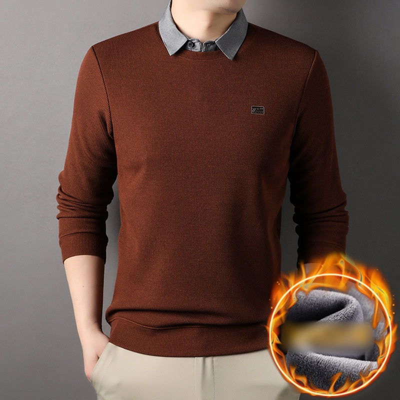 Falscher zweiteiliger warmer Strickpullover für Herren