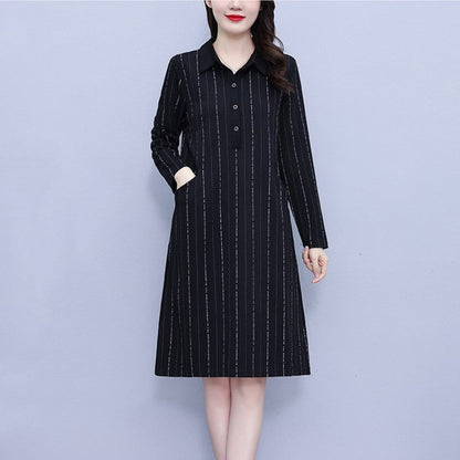 🎁Hot Sale 48% OFF⏳Women's Loose Lapel Long Sleeve Dress with Pockets🎀